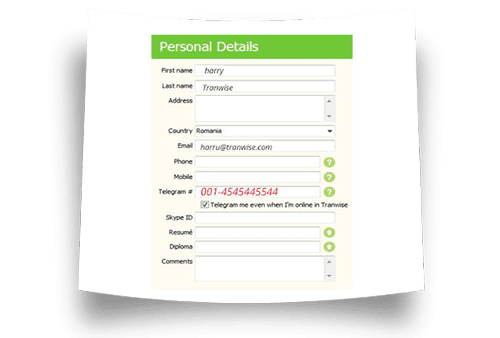 setup tranwise setup tranwise