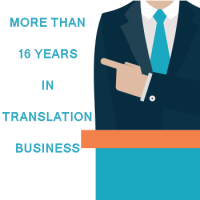 16 years of experience in the translation business